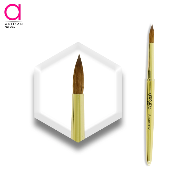 تصویر  قلم اشکی کاشت ناخن پودر شماره 12 امشا مدل طلایی EMSHA