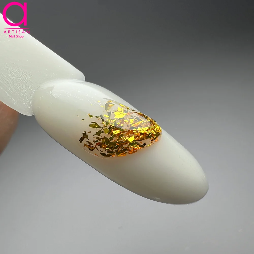 تصویر  تاپ ژل کاشت ناخن پلاتینیوم طلایی ای اند ای A&E