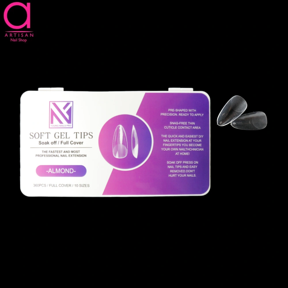 تصویر  تیپ ژل کاشت ناخن (ژلیکس) Almond یانگ نیلز Youngnails