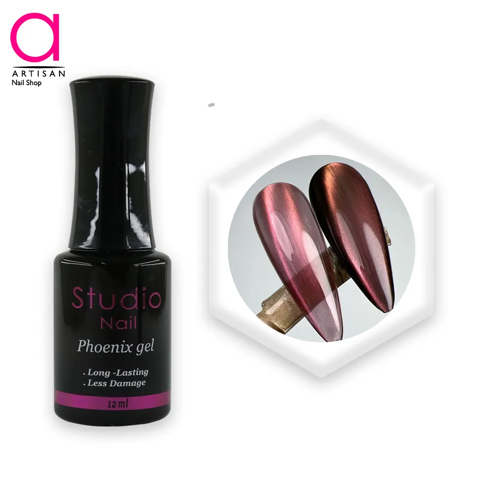 تصویر  لاک ژل آیس سرامیکی فونیکس کد 8 استودیو Studio