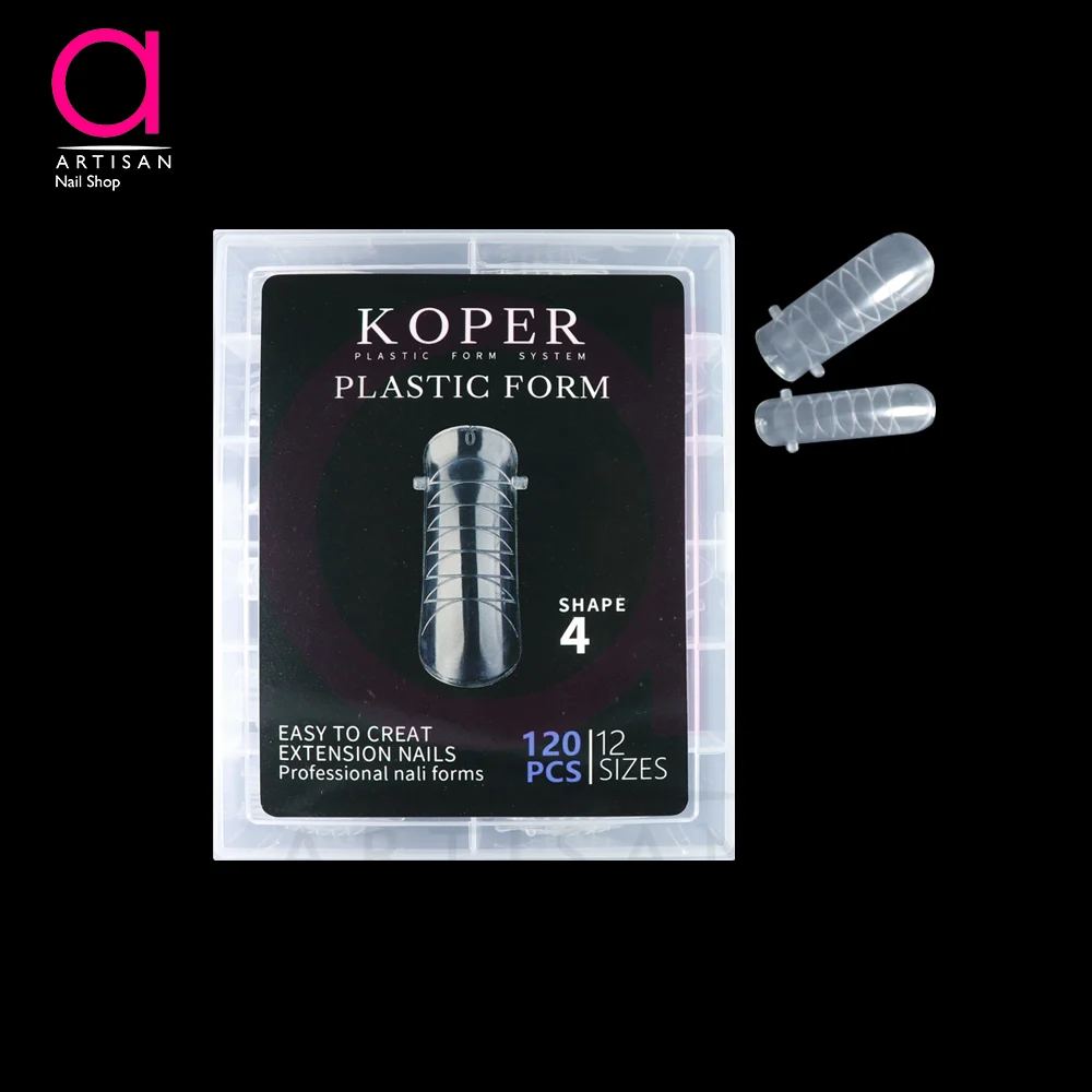 تصویر  قالب کاشت ژل ناخن سر گرد شماره 4 کوپر koper