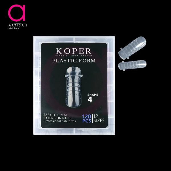 تصویر  قالب کاشت ژل ناخن سر گرد شماره 4 کوپر koper