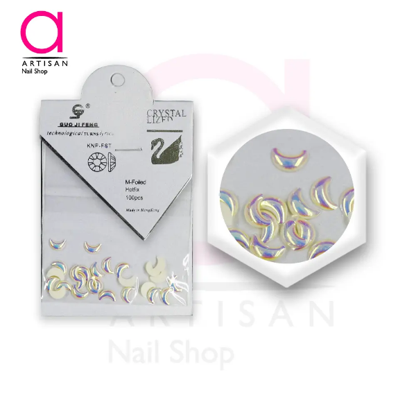 تصویر  دیزاین نگین درشت سواروسکی ناخن کد 1