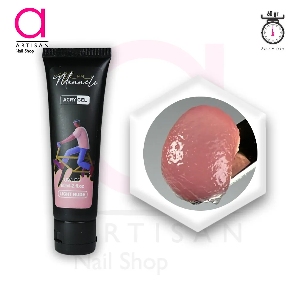 تصویر  پلی ژل کاشت ناخن light nude مانلی Manneli