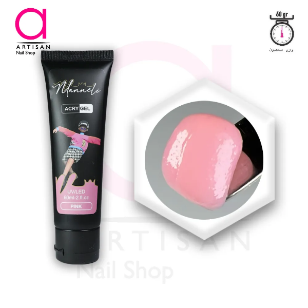 تصویر  پلی ژل کاشت ناخن pink مانلی Manneli