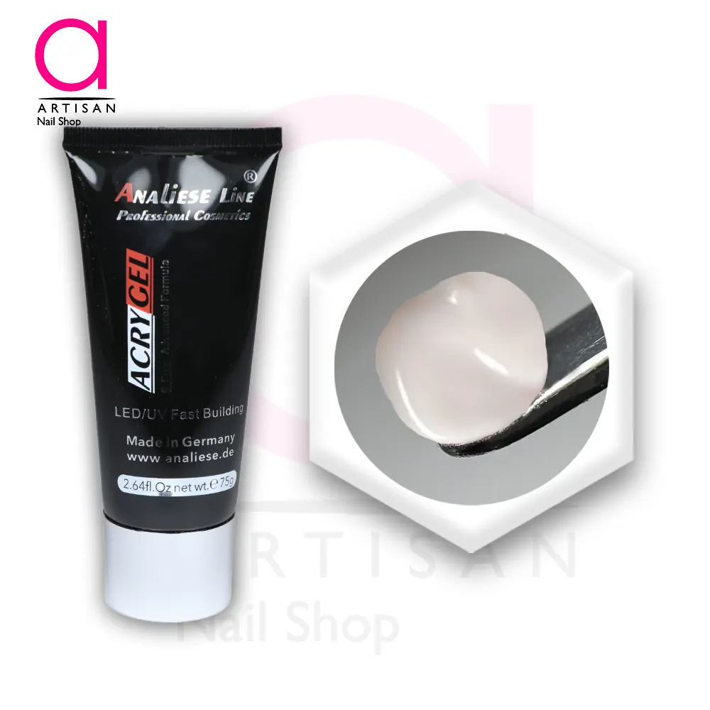 تصویر  پلی ژل هارد کاشت ناخن میلکی رز 75 گرم آنالیز Analiese