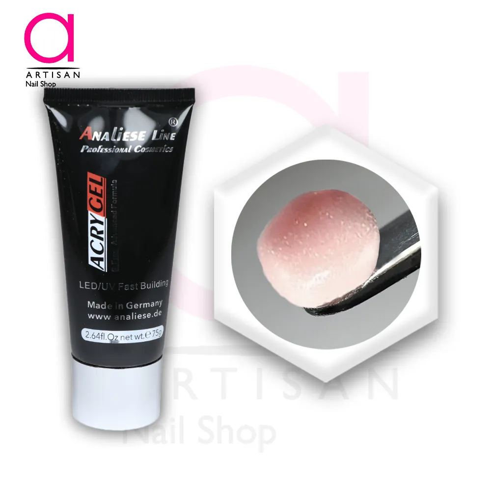 تصویر  پلی ژل هارد کاشت ناخن شاینی پینک 75 گرم آنالیز Analiese