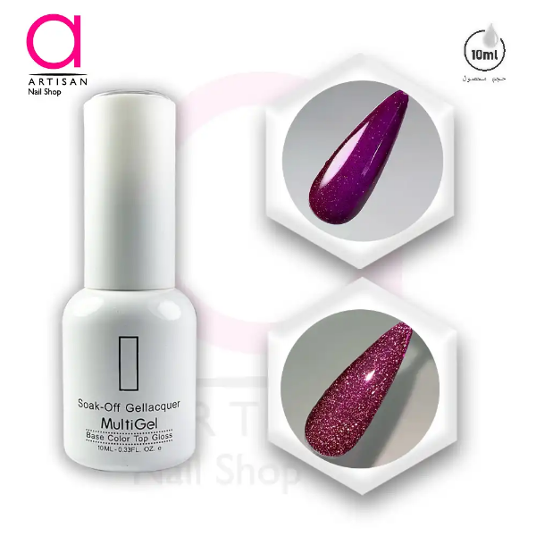 تصویر  لاک ژل دیسکو کد 12 مولتی ژل Multi Gel
