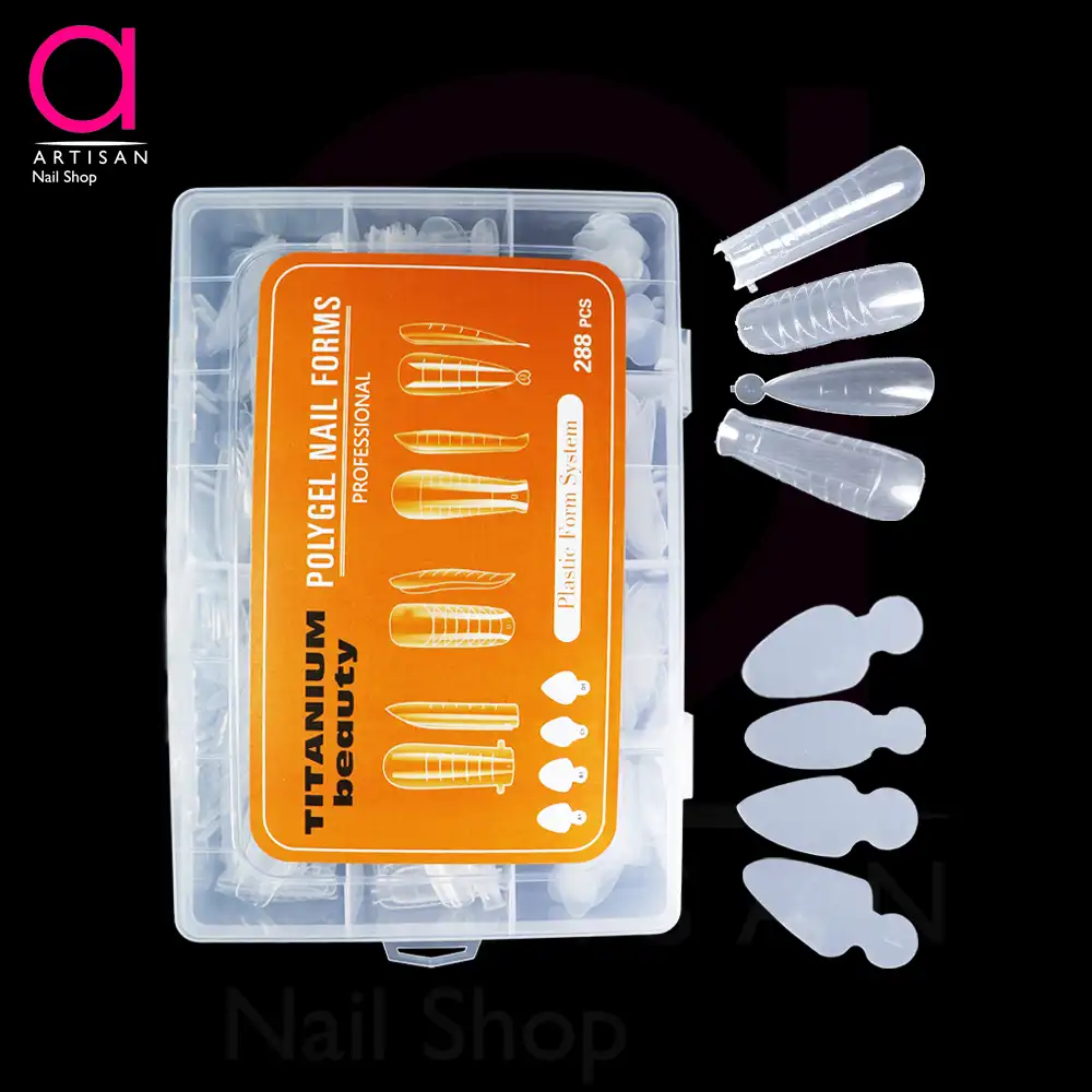 تصویر   قالب کاشت ژل ناخن میکس 288تایی+اسمایل پیپر تیتانیوم Titanium