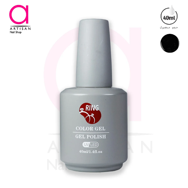 تصویر  لاک ژل مشکی 40 میل رینگ Ring