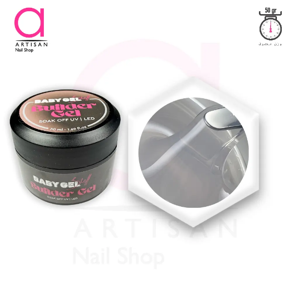 تصویر  بیلدر ژل (سافت) کاشت ناخن clear بیبی ژل Baby Gel