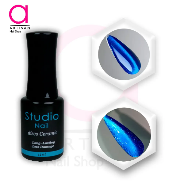 تصویر  لاک ژل دیسکو سرامیکی آبنباتی کد 16 استودیو Studio