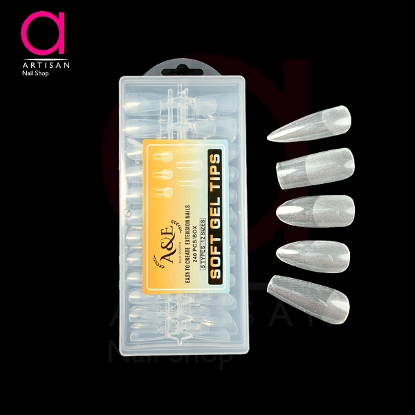 تصویر   تیپ ژل کاشت ناخن (ژلیکس) میکس 240 تایی ای اند ای A&E