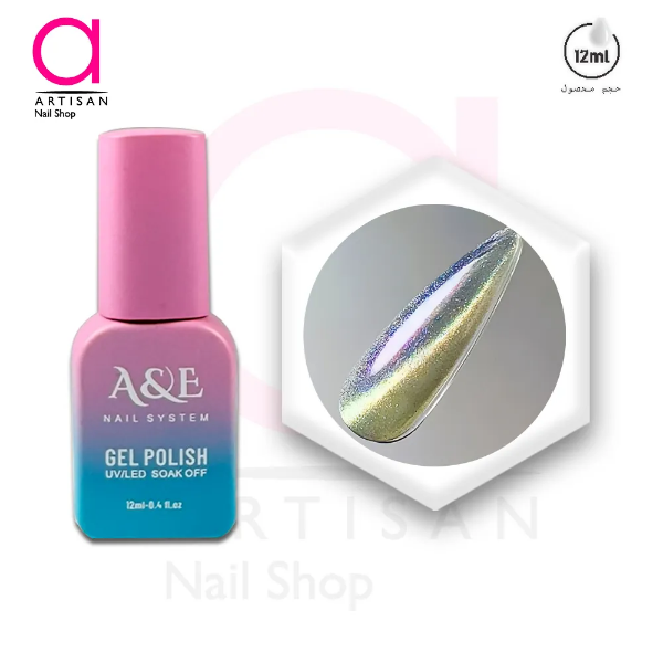 تصویر  لاک ژل آیس سرامیکی مون لایت کد 1 ای اند ای A&E