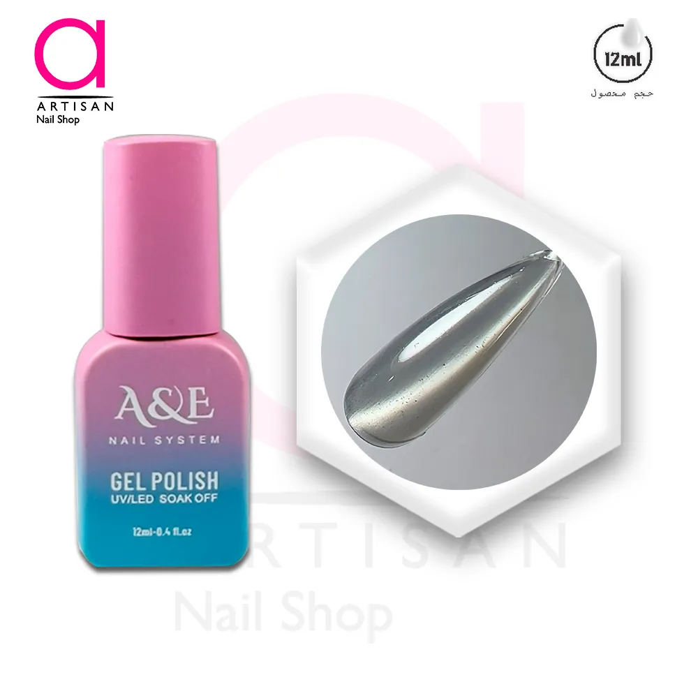 تصویر  لاک ژل آیس سرامیکی سیلک کد 1 ای اند ای A&E