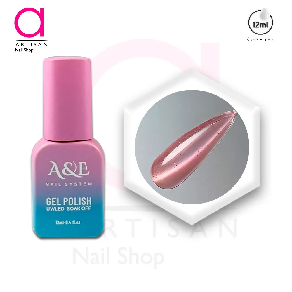 تصویر  لاک ژل آیس سرامیکی میلکی کد 2 ای اند ای A&E