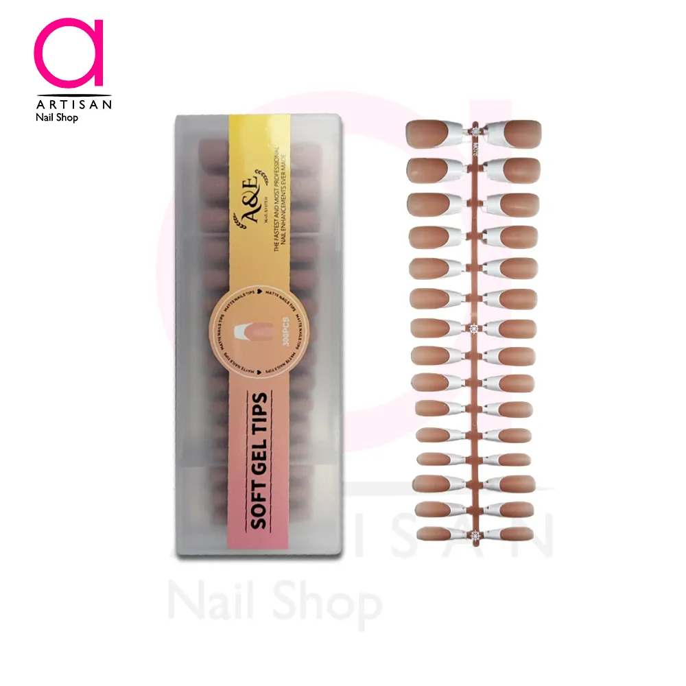 تصویر  تیپ ژل کاشت ناخن (ژلیکس) فرنچ اند ای A&E