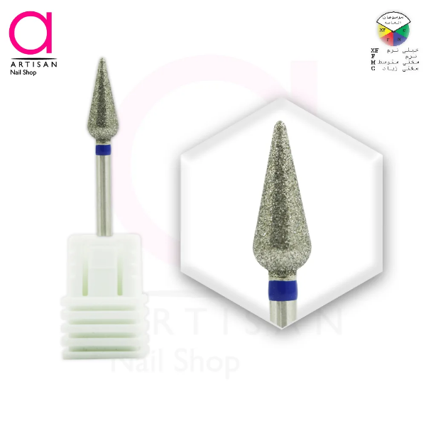 تصویر  سر سوهان شنی مانیکور ناخن اشکی درشت نوار آبی کیمیز KIMIZ