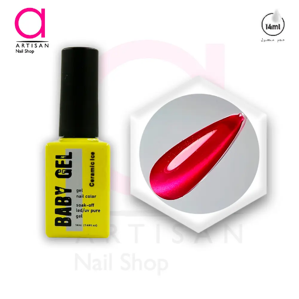 تصویر  لاک ژل آیس سرامیکی کد 7 بیبی ژل Baby Gel