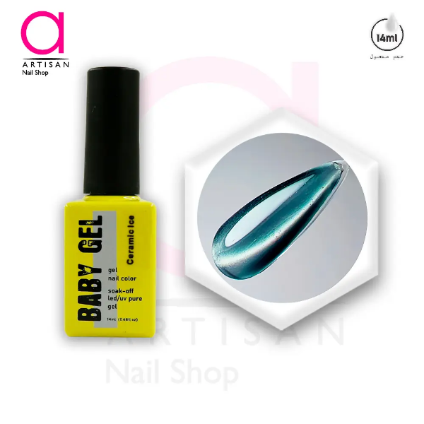 تصویر  لاک ژل آیس سرامیکی کد 6 بیبی ژل Baby Gel