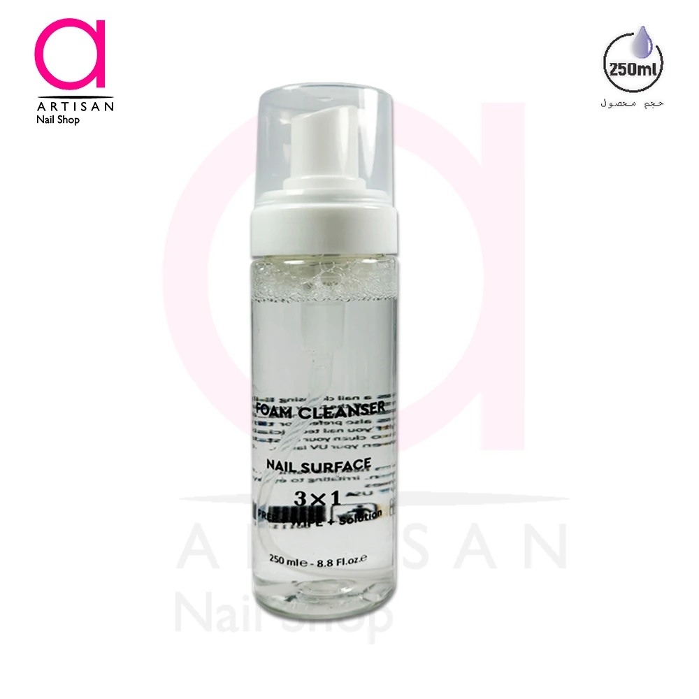 تصویر  کلینزر فومی کاشت ناخن 250 میل 1*3