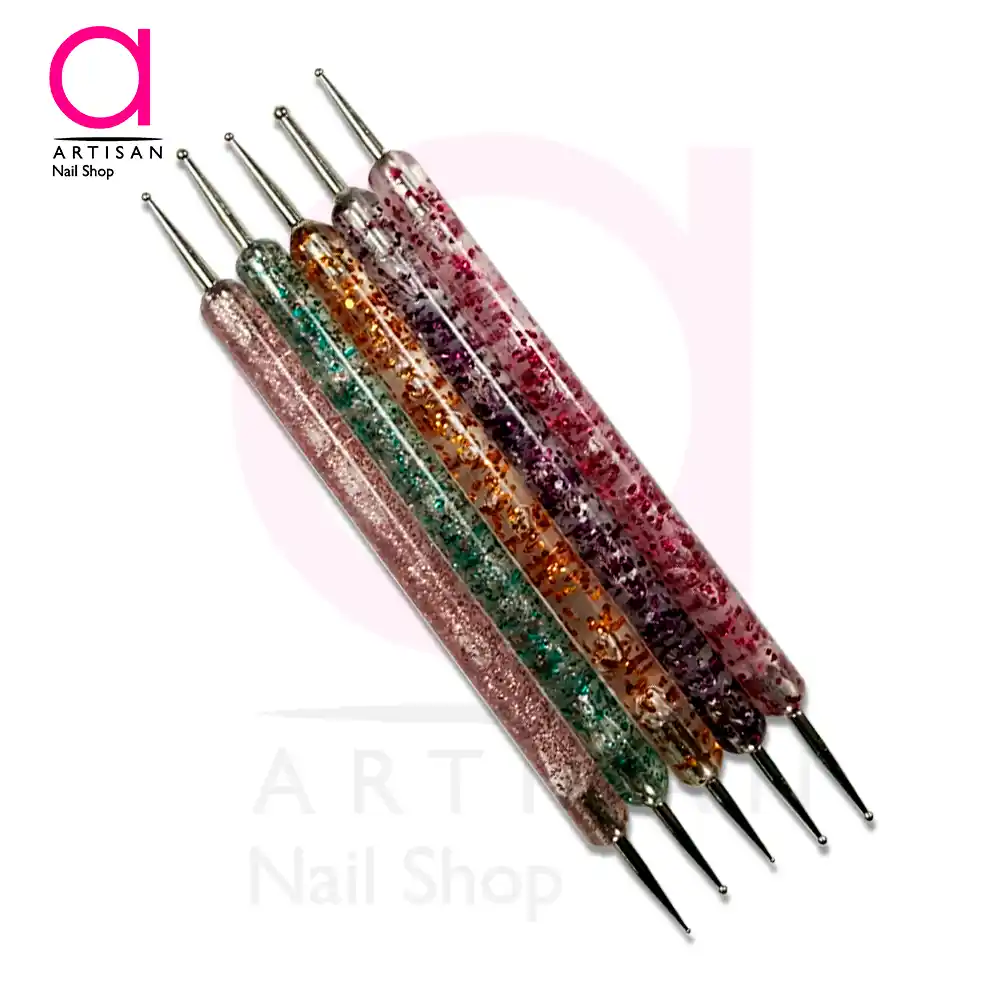 تصویر  قلم داتینگ طراحی ناخن اکلیلی