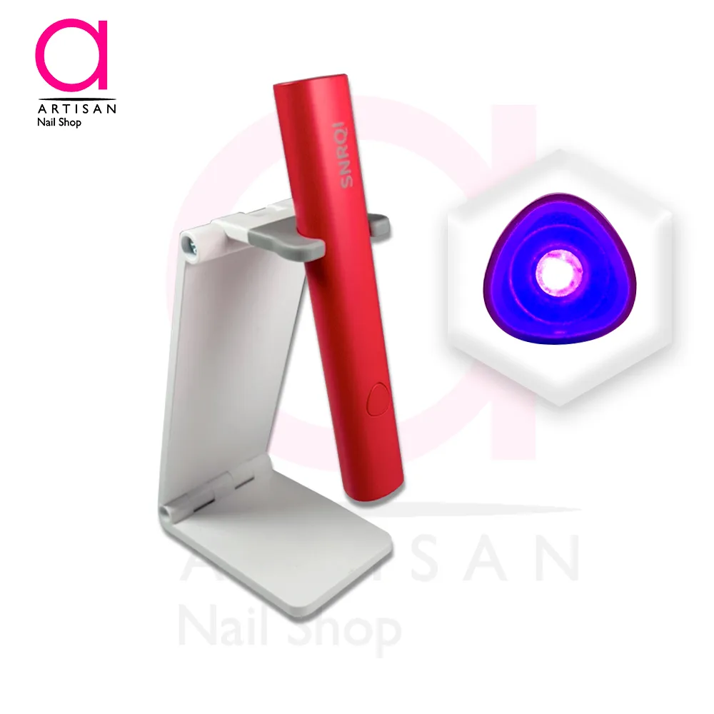 تصویر  یووی ال ای دی چراغ قوه ای کاشت ناخن شارژی پایه دار Snrqi