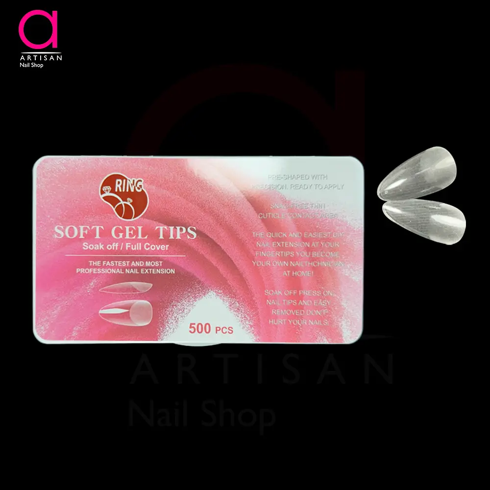 تصویر  تیپ ژل کاشت ناخن (ژلیکس) مدل مربع رینگ Ring