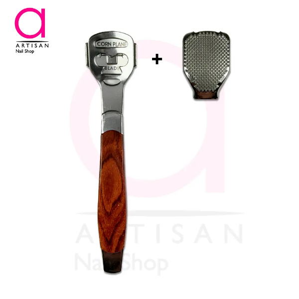 تصویر  دسته تیغ پدیکور + رنده زولینگن Solingen