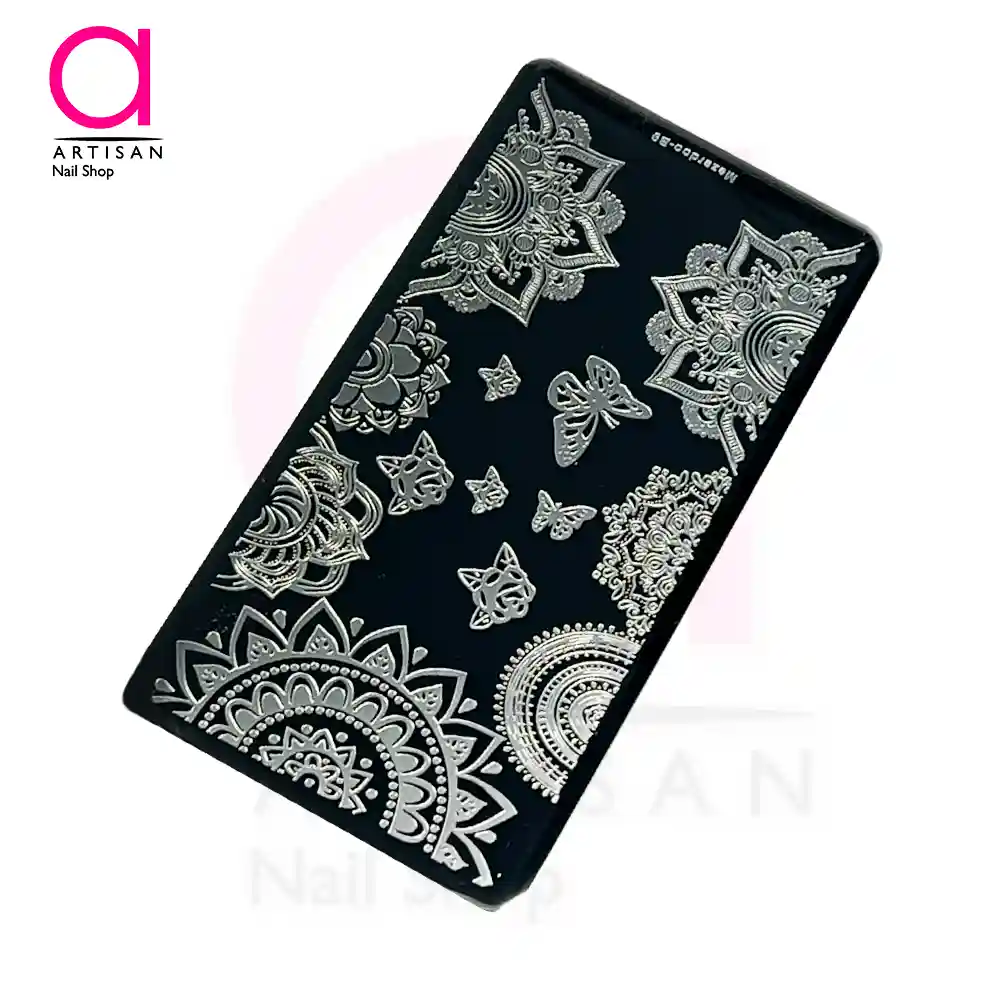 تصویر  شابلون (صفحه مهر) طراحی ناخن کد b9