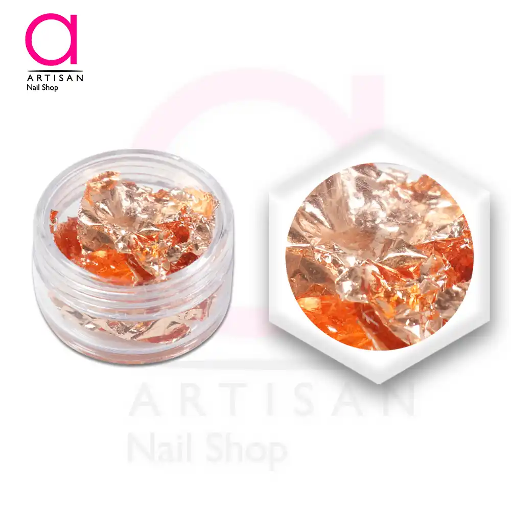 تصویر  دیزاین ورق رزگلد ناخن