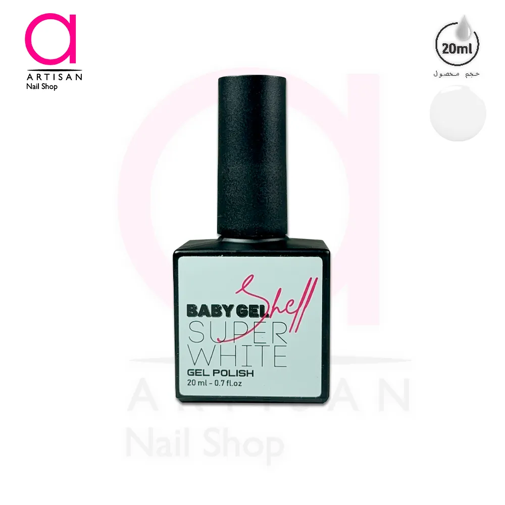 تصویر  لاک ژل سفید 20 میل بیبی ژل Baby Gel