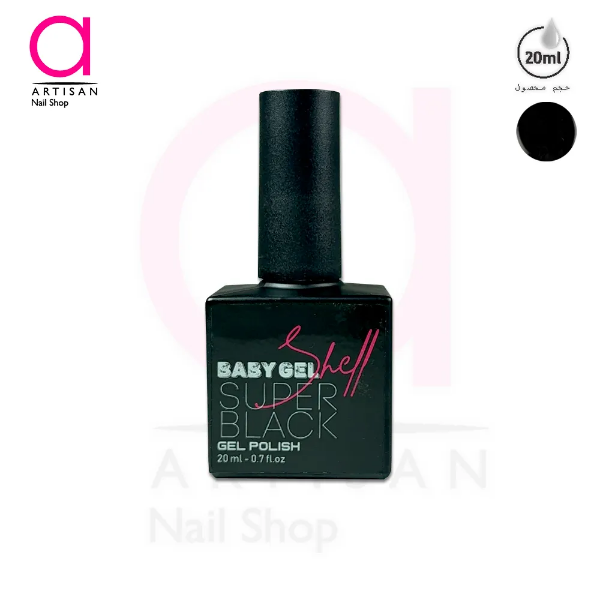 تصویر  لاک ژل مشکی 20 میل بیبی ژل Baby Gel