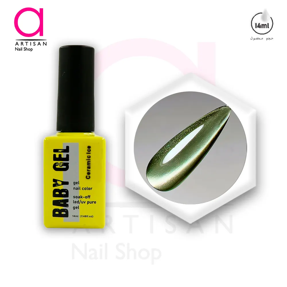 تصویر  لاک ژل آیس سرامیکی کد 5 بیبی ژل Baby Gel