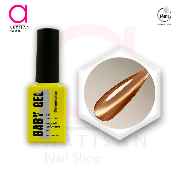تصویر  لاک ژل آیس سرامیکی کد 11 بیبی ژل Baby Gel
