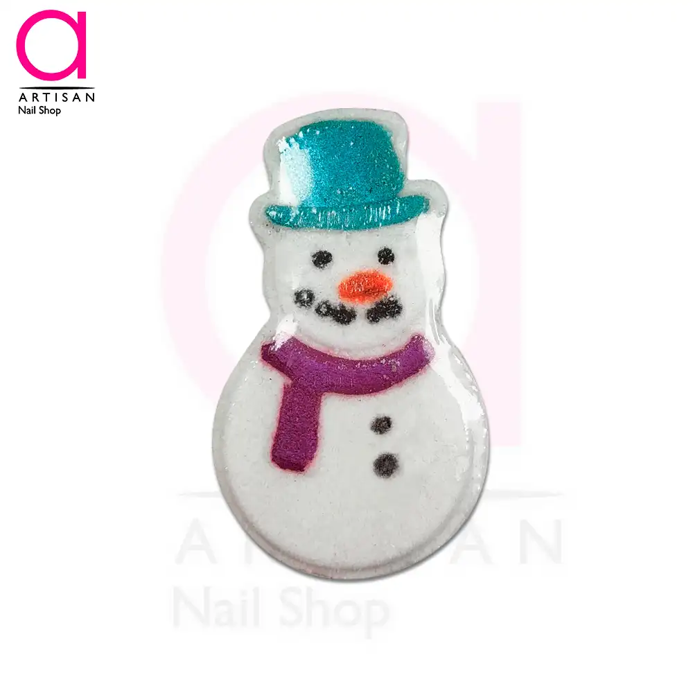 تصویر  کوکتل پدیکور طرح ادم برفی