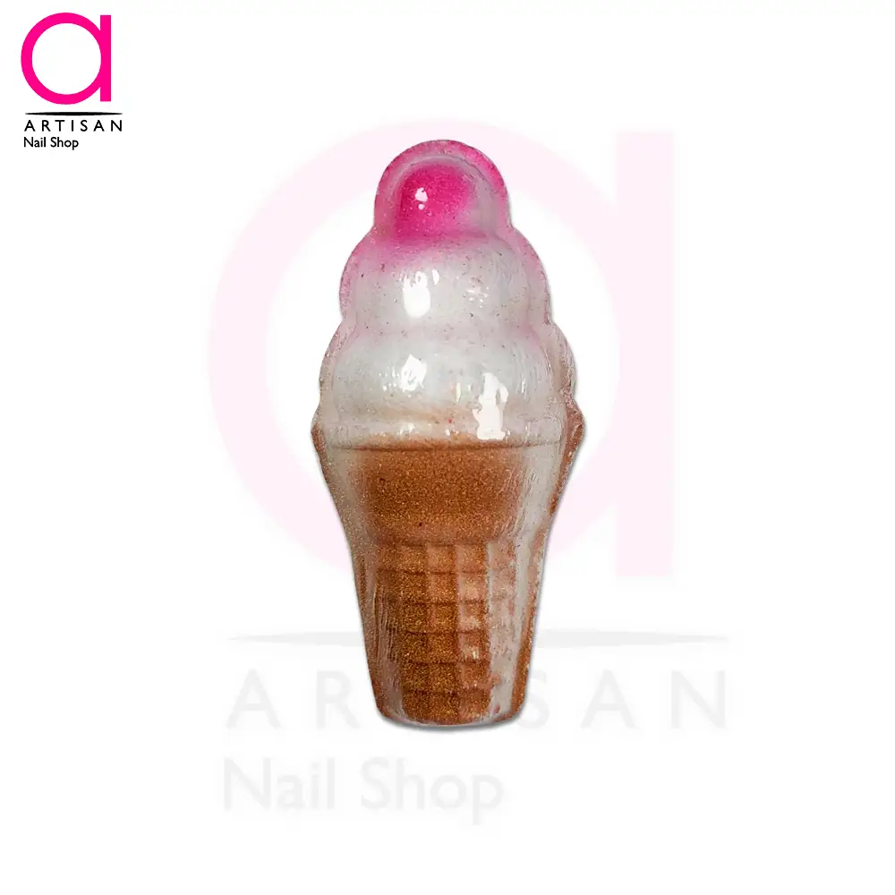 تصویر  کوکتل پدیکور طرح بستنی قیفی