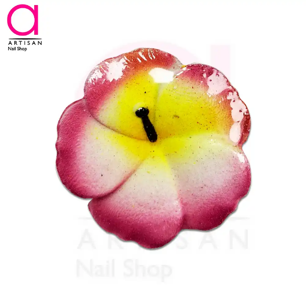 تصویر  کوکتل پدیکور طرح گل