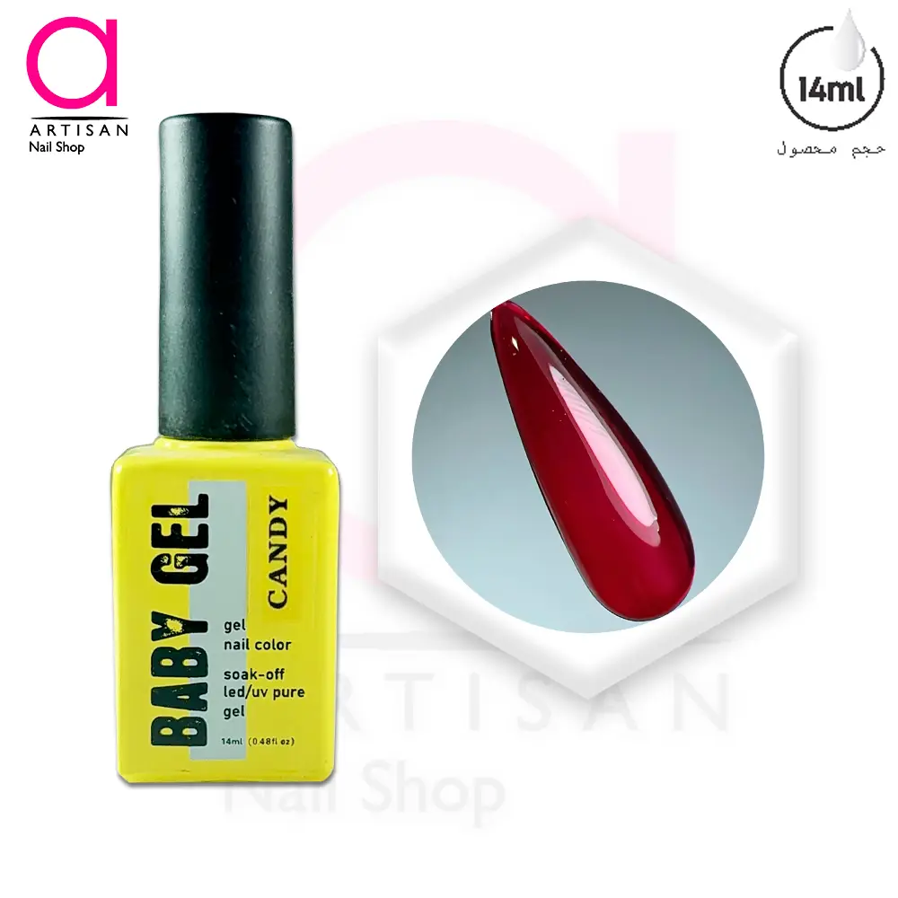 تصویر  لاک ژل آبنباتی کد 4 بیبی ژل Baby Gel