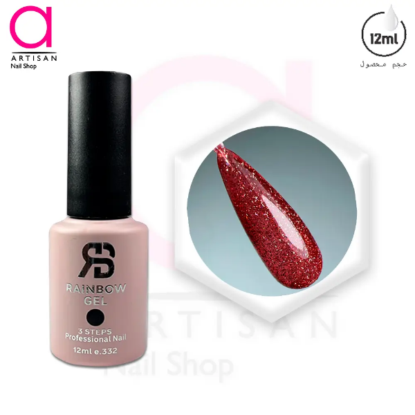 تصویر  لاک ژل دیسکو دیاموند کد 278 رینبو Rainbow