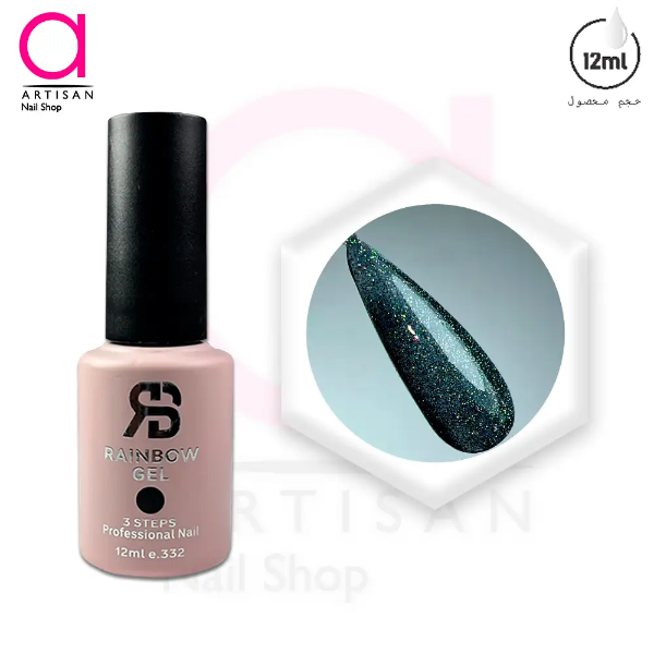 تصویر  لاک ژل دیسکو کد 173 رینبو Rainbow
