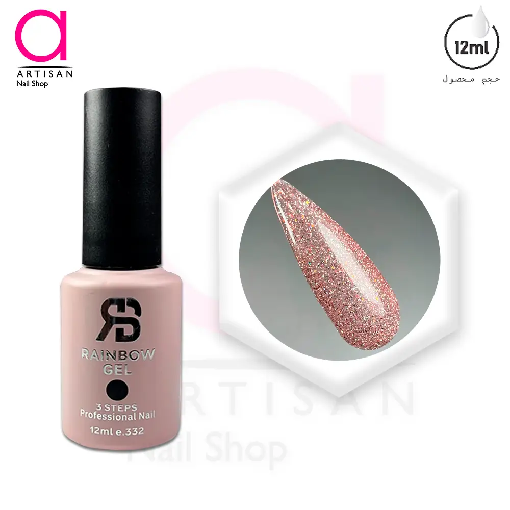 تصویر  لاک ژل دیسکو کد 261 رینبو Rainbow