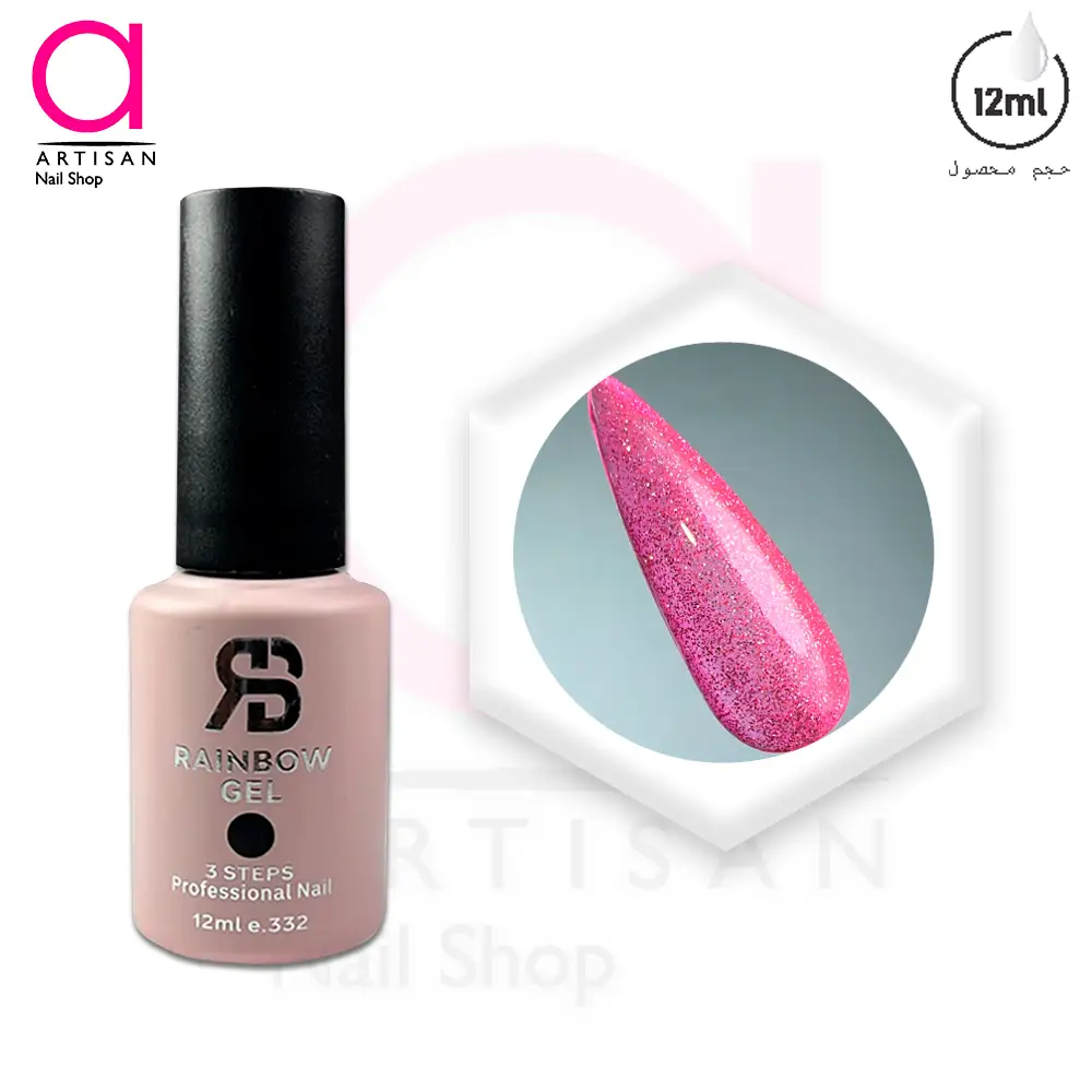 تصویر  لاک ژل دیسکو کد 266 رینبو Rainbow