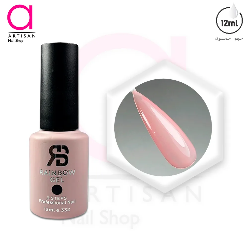 تصویر  لاک ژل بیس فرنچ ساده کد 6 رینبو Rainbow