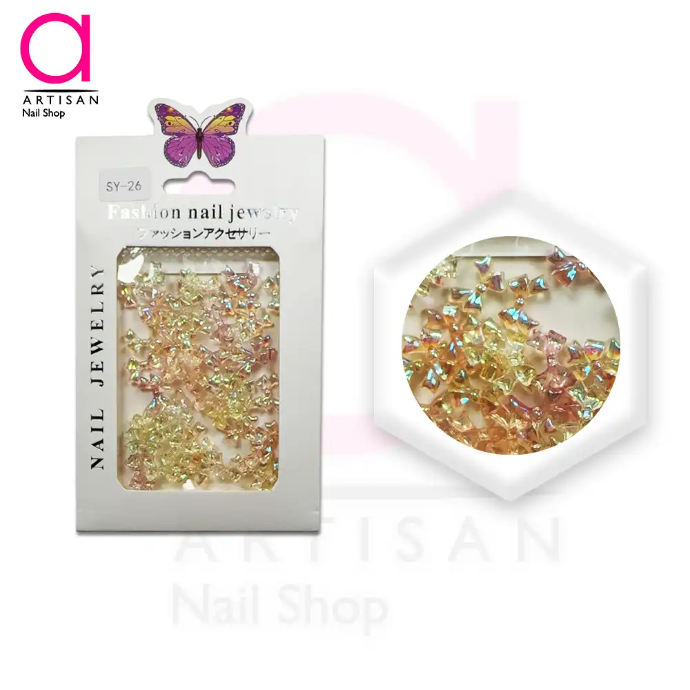 تصویر  دیزاین طرح پاپیون ناخن