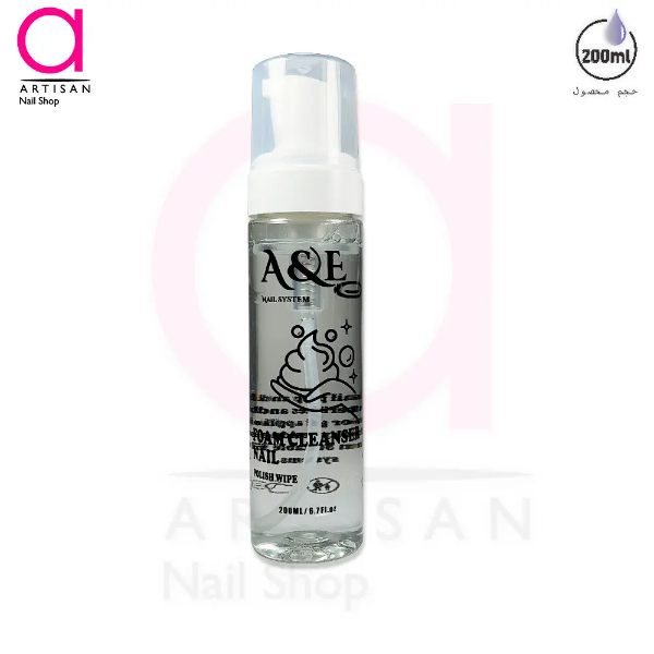 تصویر  کلینزر فومی کاشت ناخن 200 میل ای اند ای A&E