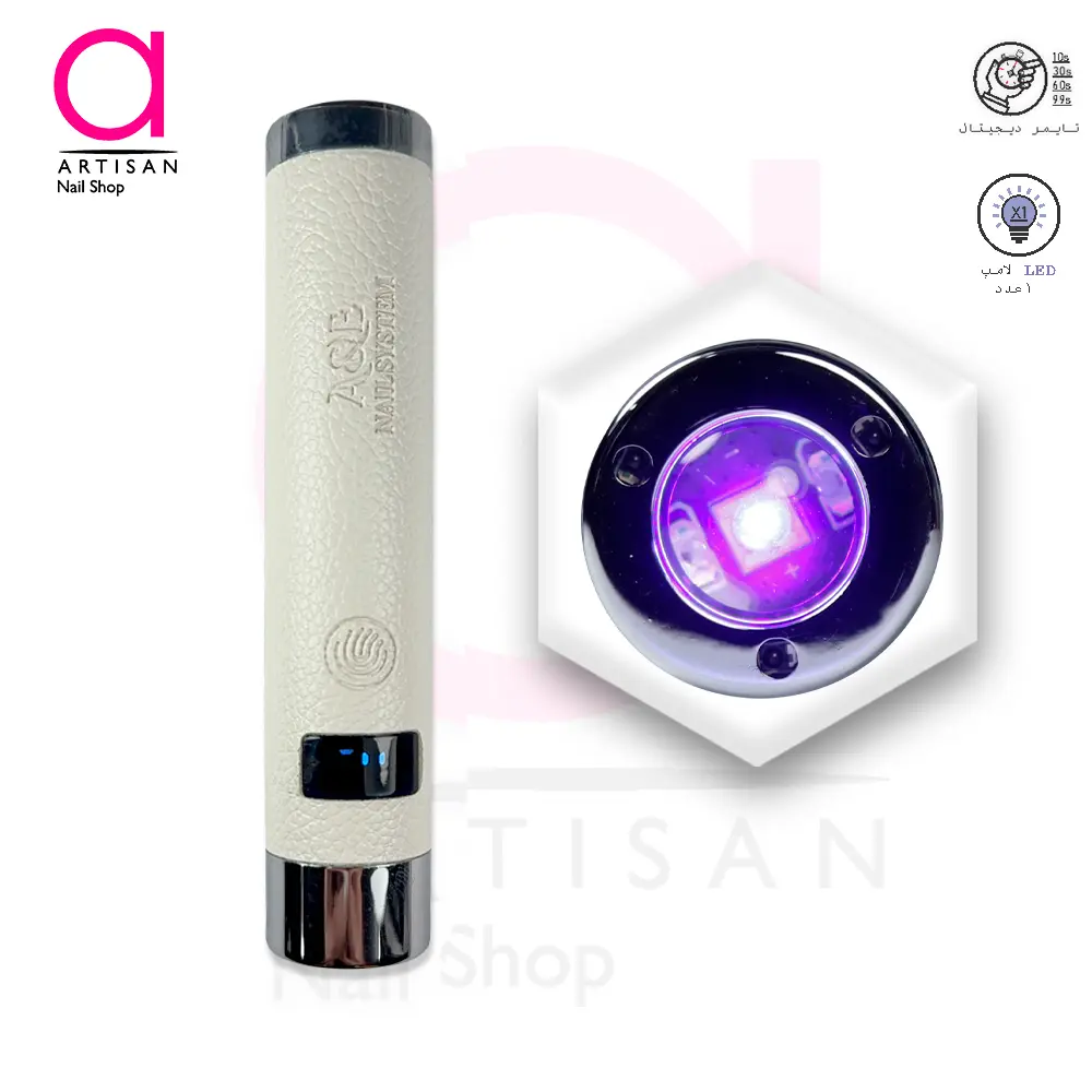 تصویر  یووی ال ای دی چراغ قوه ای کاشت ناخن شارژی تاچ با حسگر ای اند ای A&E