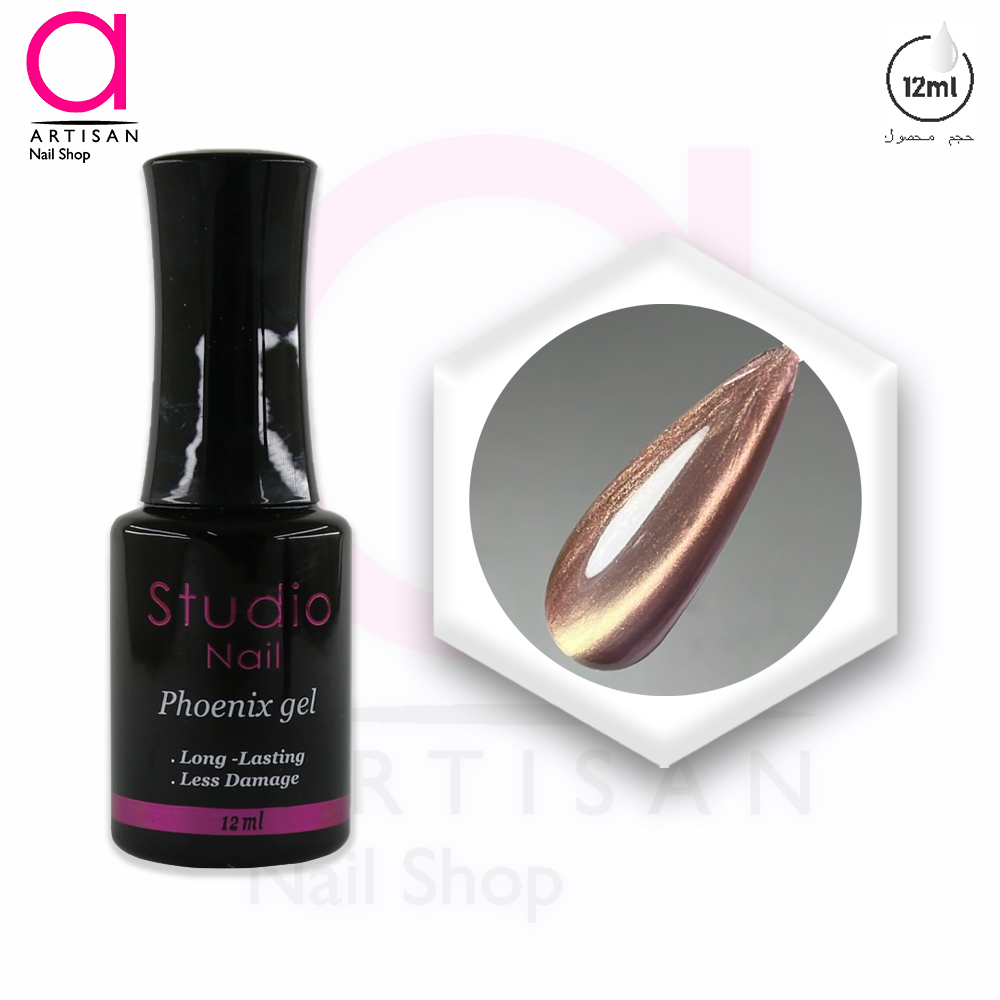 تصویر  لاک ژل آیس سرامیکی فونیکس کد 1 استودیو Studio