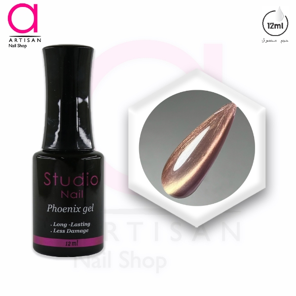 تصویر  لاک ژل آیس سرامیکی فونیکس کد 1 استودیو Studio