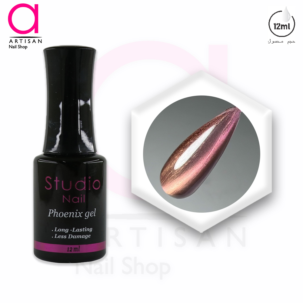 تصویر  لاک ژل آیس سرامیکی فونیکس کد 2 استودیو Studio